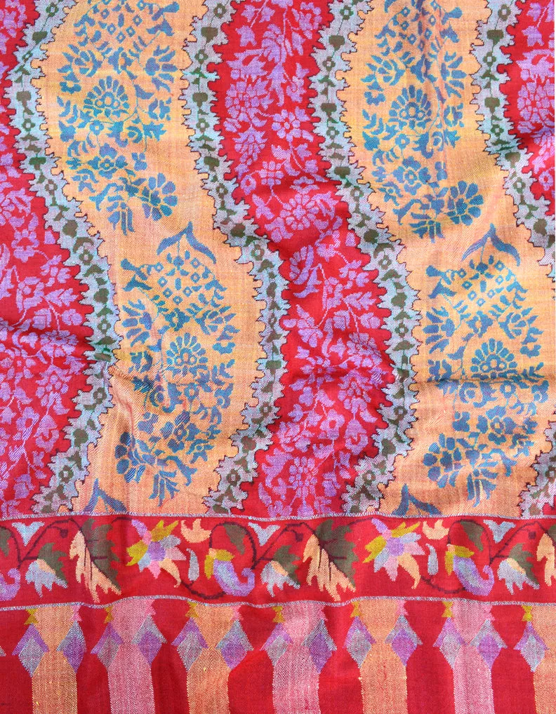 Maroon Kani Pashmina Shawl 7574