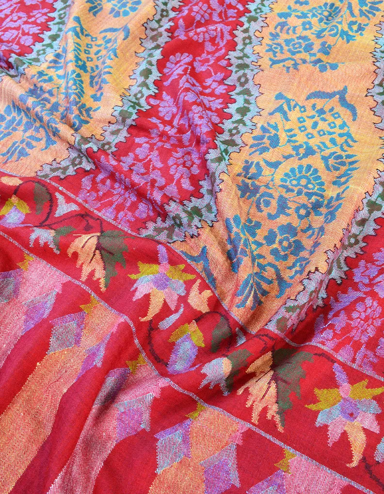 Maroon Kani Pashmina Shawl 7574