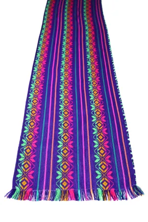 Mexican Fabric Table Runner - Bright purple