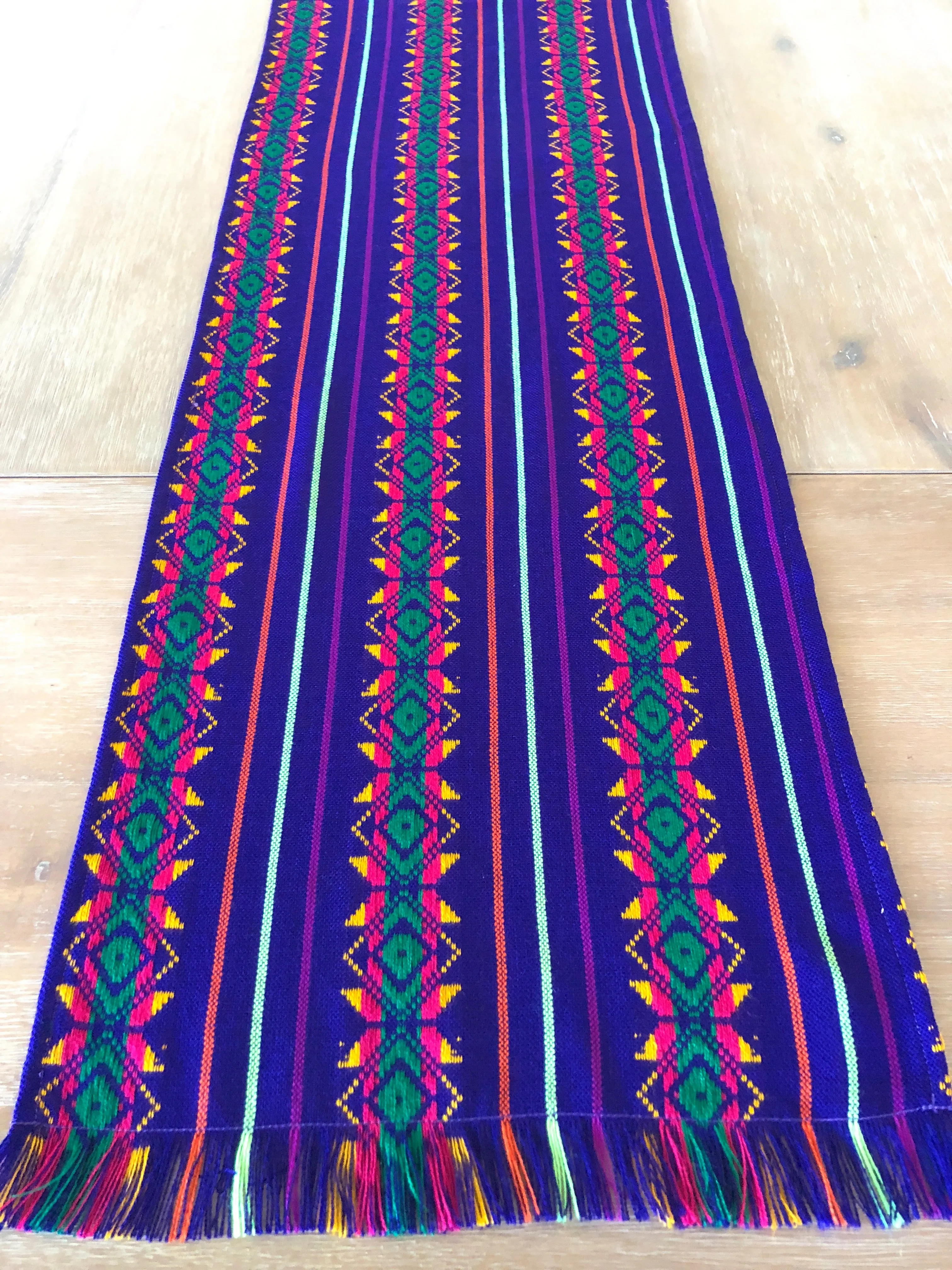 Mexican Fabric Table Runner - Deep purple