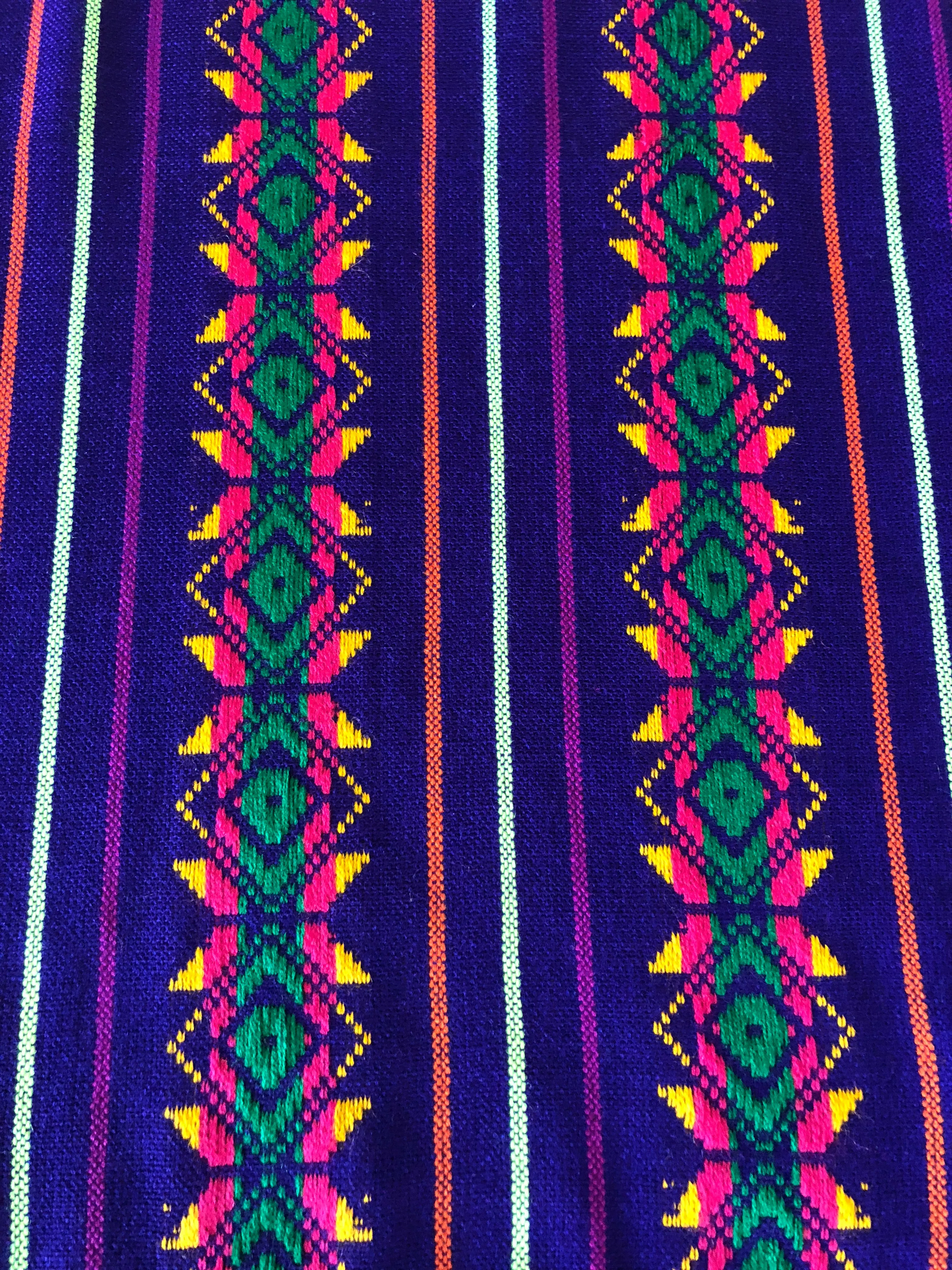Mexican Fabric Table Runner - Deep purple