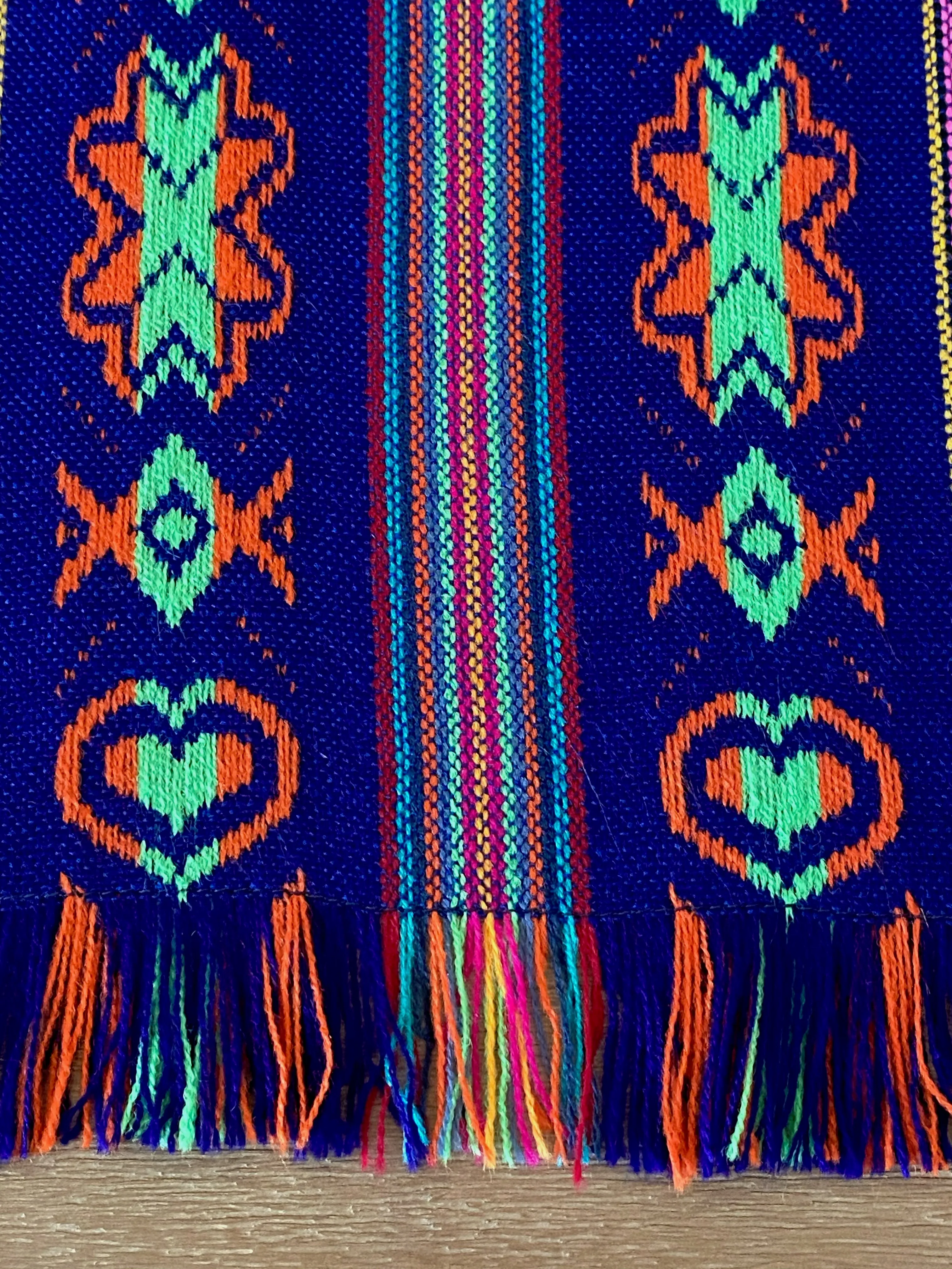 Mexican Fabric Table Runner - Purple