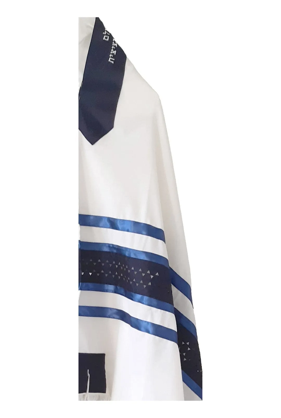 Modern Blue Star Of David Wool Tallit, Bar Mitzvah Tallit Set, Hebrew Prayer Shawl, Tallit from Israel, Custom Tallit, Contemporary Tallit