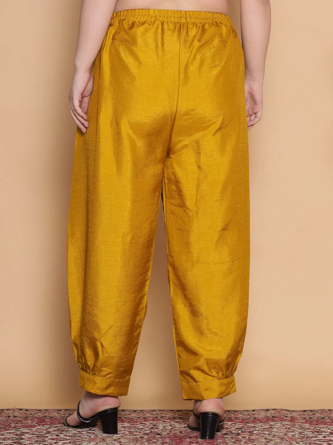 Mustard Silk Afghani Salwar