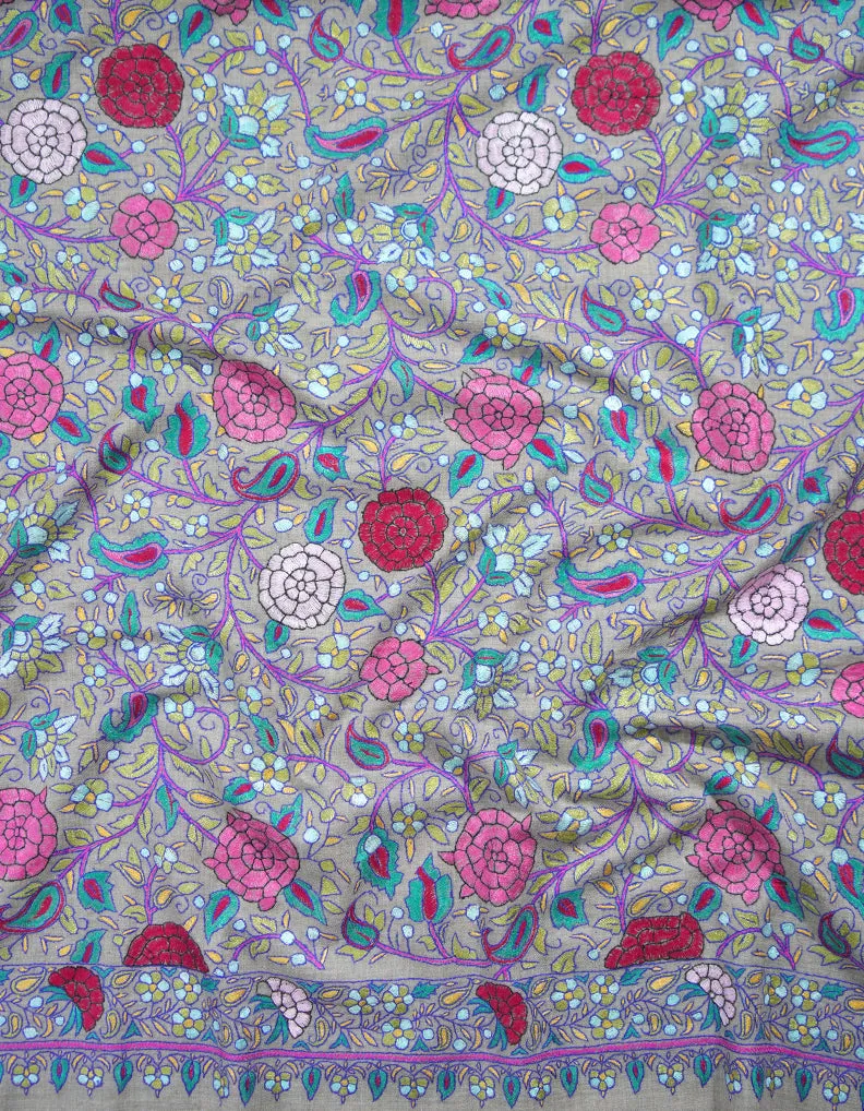 natural jamma embroidery pashmina shawl 8857