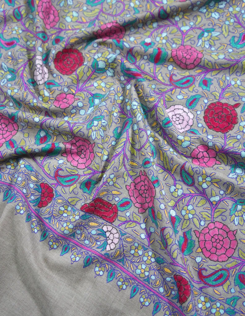 natural jamma embroidery pashmina shawl 8857