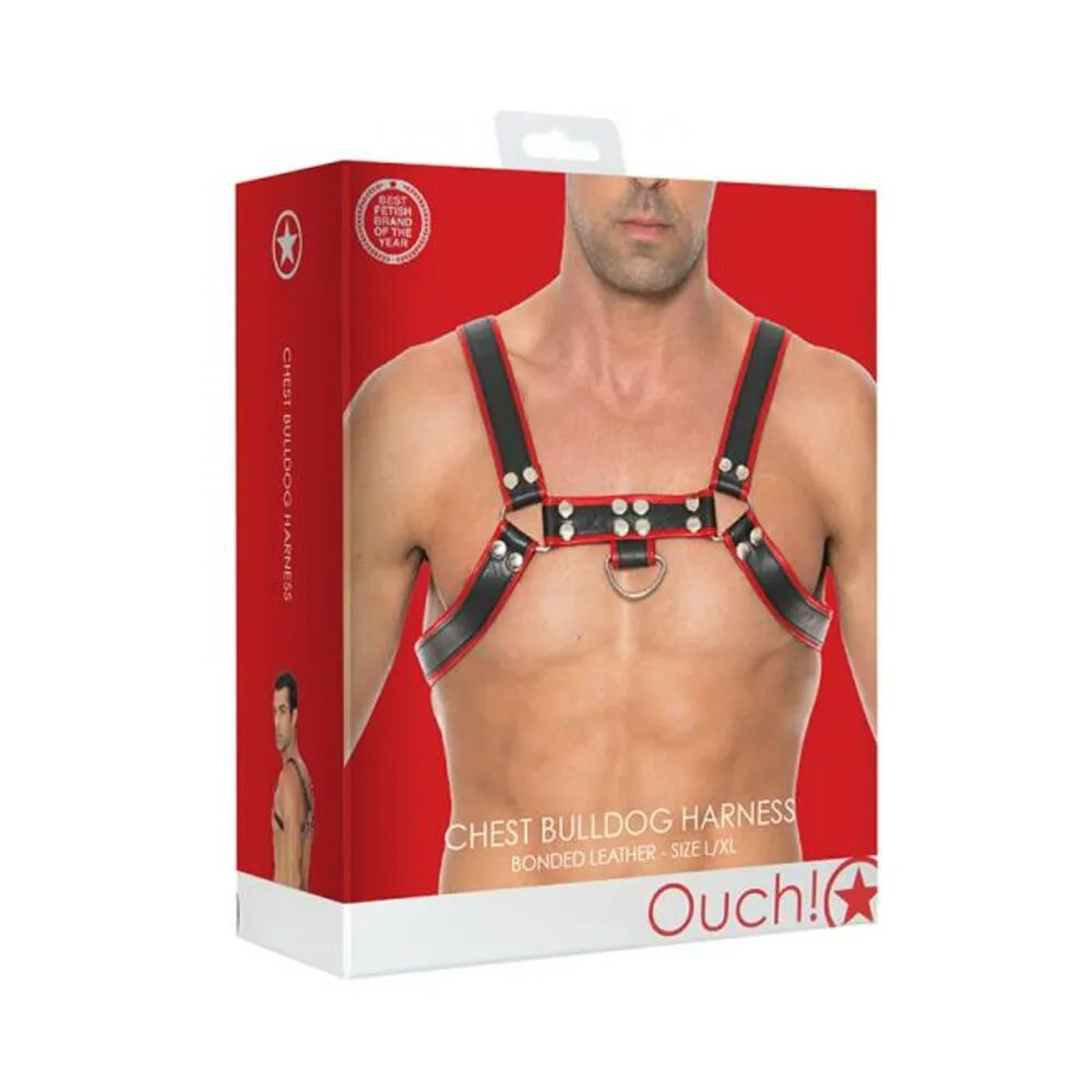 Ouch Chest Bulldog Harness - L/xl - Red
