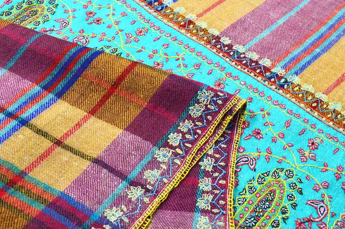 patchwork embroidery shawl - 4795