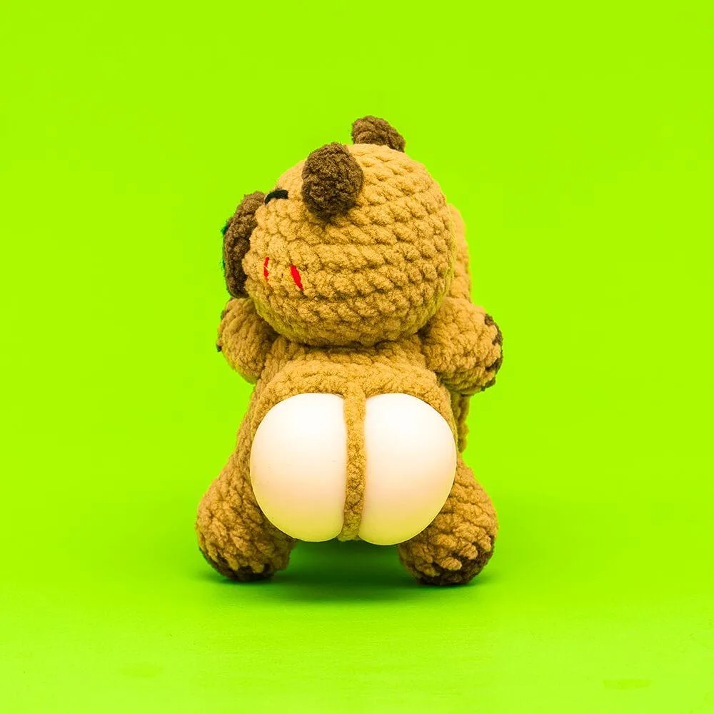 Press Bubble Brown Bear with Slap Bracelet Crochet Kit