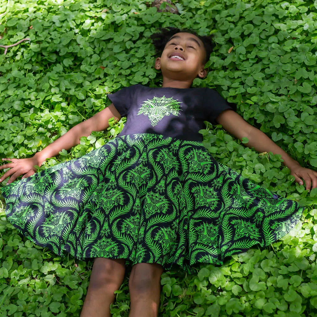 "Frill Ride" Triceratops Super Twirler Dress with Pockets