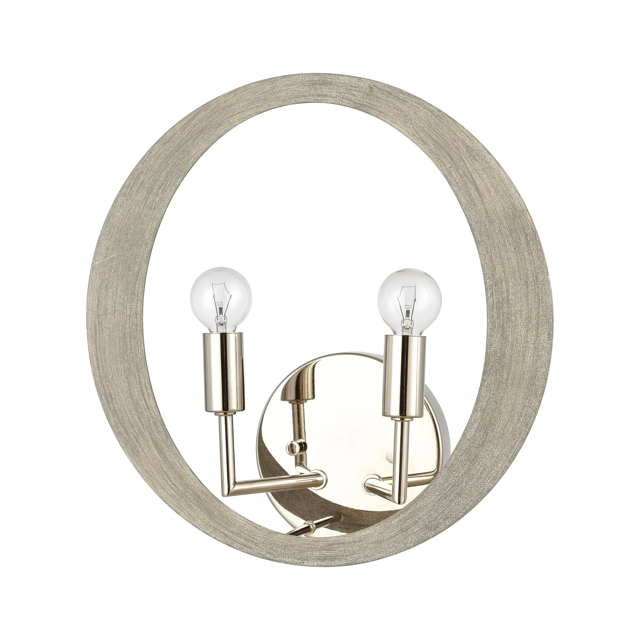 Retro Wings 12" 2 Light Sconce in Sandy Beechwood
