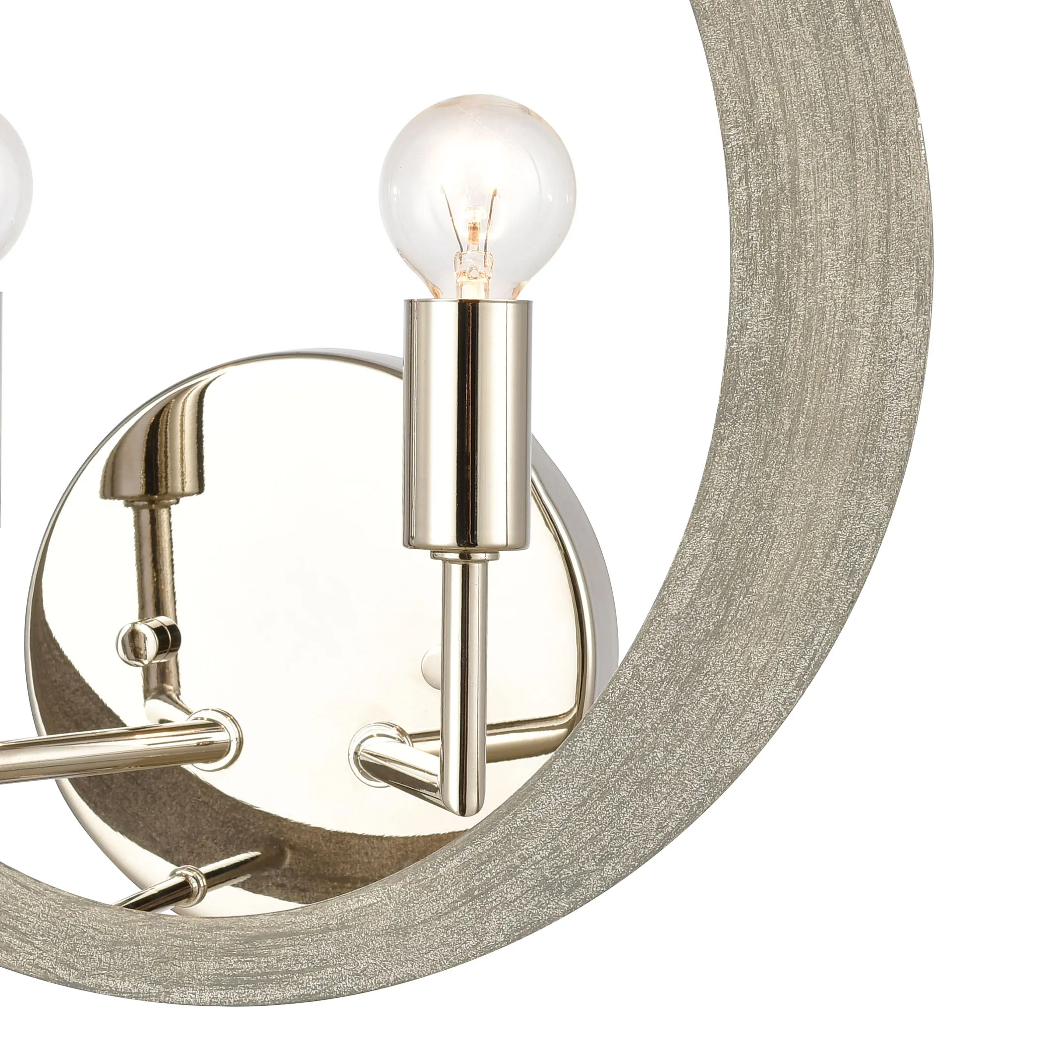 Retro Wings 12" 2 Light Sconce in Sandy Beechwood