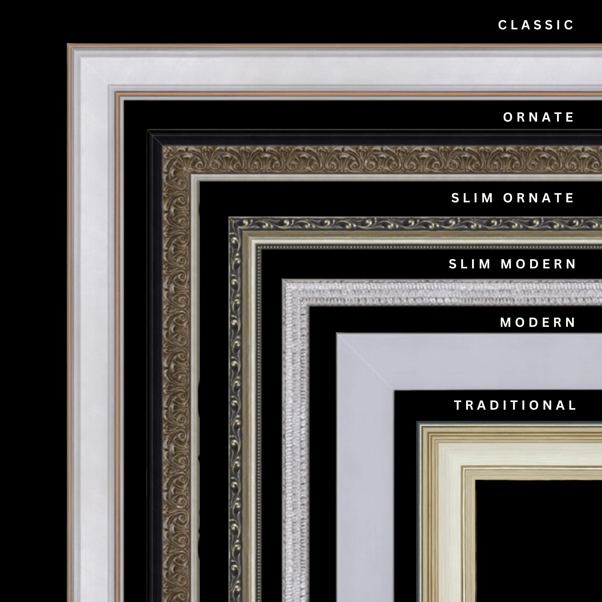 Silver 19x34 Picture Frame Ornate Traditional Classic Antique