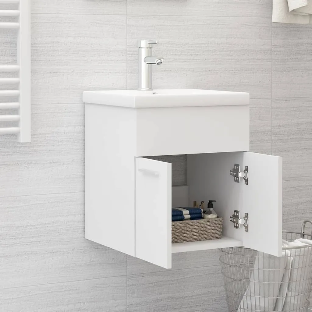 Sink Cabinet White 41x38.5x46 cm Engineered Wood