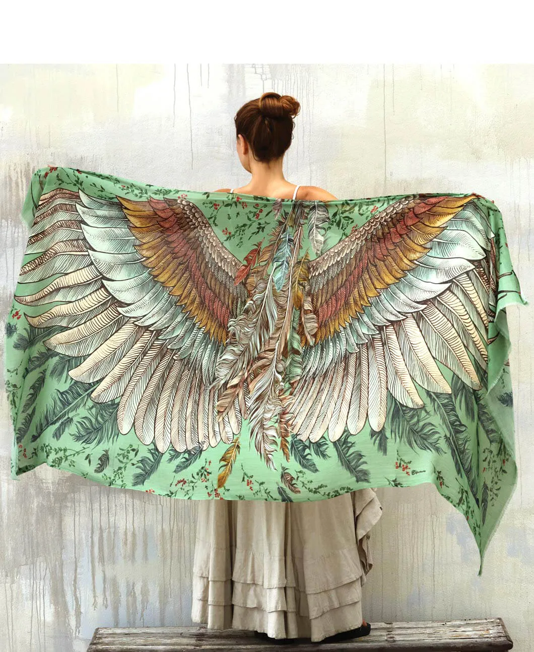 Vintage Green Shawl