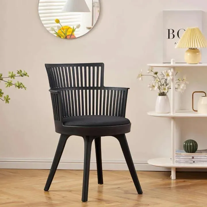 Wooden Twist Fictile Outdoor Cafe Chair Stylish Dining Chair for Plastic Cafe Restaurant Chair